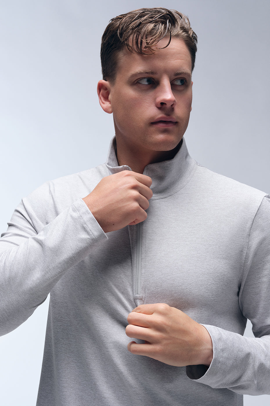 Conquer 1/4 Zip Reform Long Sleeve - Athletic Heather Grey